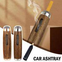 【cw】Handheld Mini Ashtrays Anti Soot-flying Cover Portable Car Ashtray Wood Holder For Working Driving Gaminghot