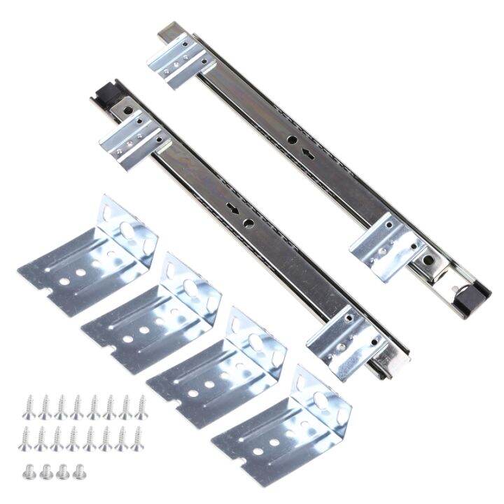 1 Pair Heavy Duty Ball Bearing Slides Computer Keyboard Drawer Tray