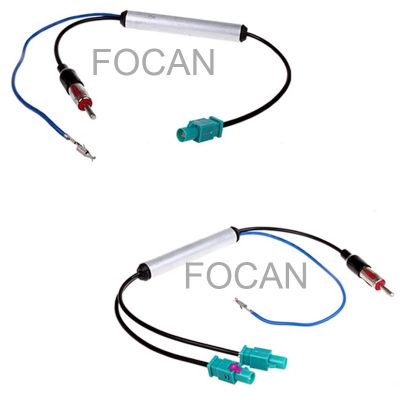 【LZ】✿  Car Special Radio Antenna AM/FM Audio Signal Amplifier Booster Cable DUAL Fakra Aerial Adaptor Replacement For Audi VW