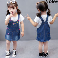 Summer 1PC Kids Children Baby Girls Clothes Bottoms Suspender Skirt Short Dress Denim Shorts Jeans Skirt Fashion Overalls 1-3 Years