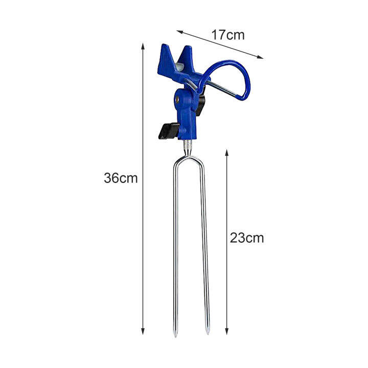 เสา-dudukan-joran-แบบพกพาปรับได้360องศาป้องกันรอยขีดข่วนป้องกันสนิมถอดออกได้เสาสเตนเลสสตีลใช้คู่ทำจากดินเสาทะเลอุปกรณ์ตกปลาเบ็ดตกปลาสากล