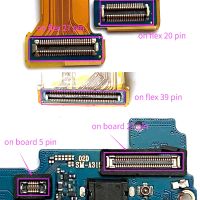 2PCS สําหรับ Samsung Galaxy A31 A315F A315 จอแสดงผล LCD ขั้วต่อ FPC บนเมนบอร์ด USB Charge Board Flex Cable