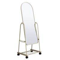 Floor dressing mirror with metal frame in clothing store floor mirror for bedroom full-length mirror with pulley