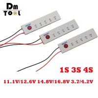 DM ใช้ได้1S 3S 4S แบตเตอรี่ลิเธียม11.1V/3.7V/12.6V/16.8V/แบตเตอรี่ลิเธียมชุดแบตเตอรี่ตัวบ่งชี้พลังงานจอแสดงผล LED เปอร์เซ็นต์