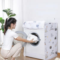 PEVA Plastics Clamshell Drum Washing Machine Cover Waterproof Home Roller Laundry Coating Dustproof Case Cover Household Cover-kxodc9393