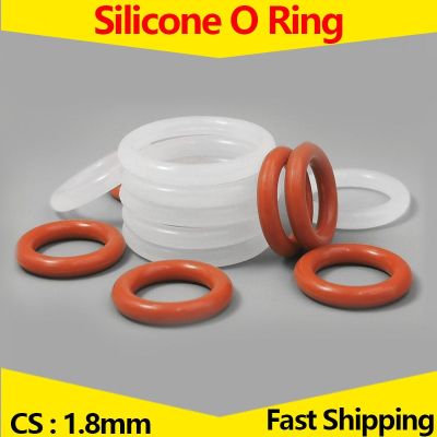 CS 1.8mm Heat-Resistant Food Grade Silicone O-Ring VMQ White/Red Rubber Seal O Ring Thickness 1.8 ID 1.8-50mm Gas Stove Parts Accessories