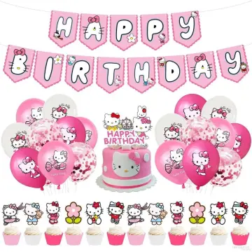 Birthday Hello Kitty Cake Illustration Cute Kawaii Awesome