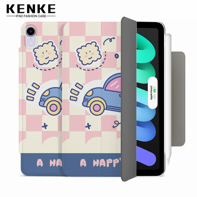 KENKE Rebound Magnetic Smart Cartoon เคส iPad ใหม่น่ารักสำหรับ iPad Pro 11 2018 iPad Pro 12.9 2021 Mini 6 Air 4 2020 Air 5 2022 Ipad ปลอกติดแม่เหล็กสะดวก [รองรับ Apple Pencil Pairing &amp; Charging] Smart เคสฝาครอบ Auto Sleep/wake Trifold