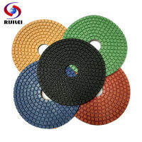 RIJILEI 7PiecesLot 125mm Diamond Polishing Pad For Granite Marble Stone Floor 5Inch Wet Polishing Pads Granding Disc 5DS1