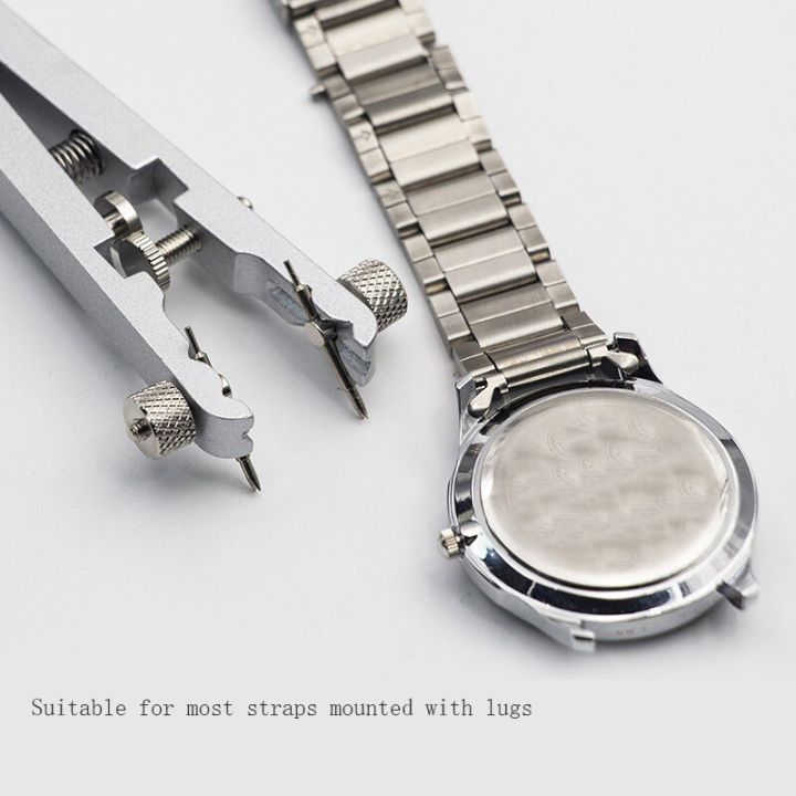 1ชิ้นอุปกรณ์สายรัดสไตล์-a-b-ชุดช่างซ่อมนาฬิกาชุดเครื่องมือซ่อมนาฬิกาข้อมือรูปตัววีคีมถอดสายพานนาฬิกา