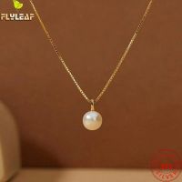 925 Sterling Silver Freshwater Pearls Small Beans Necklace Women 14k Gold Plating Clavicle Chain Femme Fashion Jewelry 2022 New