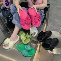 [พร้อมส่งจากไทย]รองเท้าแตะผู้หญิง รองเท้าแตะแบบลำลอง รองเท้าแฟชั่นผู้หญิง รองเท้าแตะแบบสวม มีโบว์ รองเท้าพื้นนิ่มใส่สบายNO-222