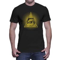 Golden Eye Of Providence All Seeing Eye Illuminati Freemason Mens Tshirt Hip Hop Funny Tee Hot Tees Arrival