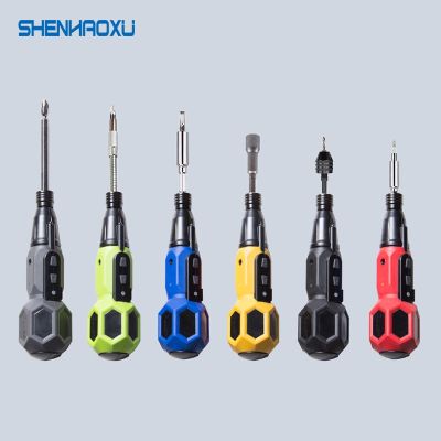 Cordless Electric Screwdriver Set Smart Electric Drill High Quality USB Rechargeable Handle With LED Light TPE Material Hard ABS
