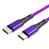 USB C สายชาร์จอย่างรวดเร็ว PD 60วัตต์ Sync ข้อมูล NylonBraided สาย USB C เพื่อพิมพ์ C อะแดปเตอร์ QC3.0สายชาร์จอย่างรวดเร็ว