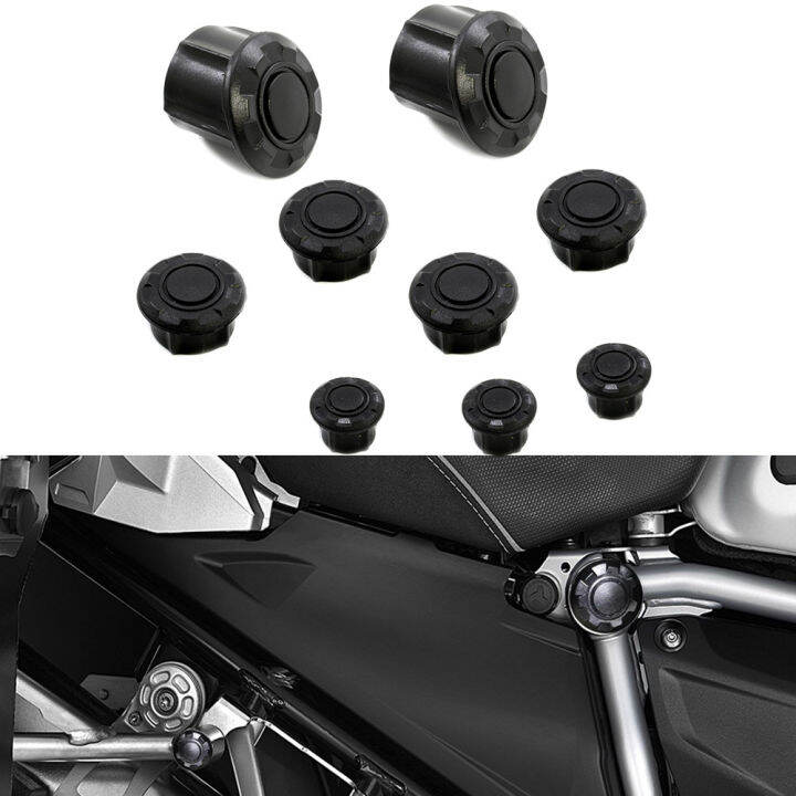 Motorcycle Frame Hole Cover Caps Plug Decorative Frame Cap Set For BMW ...