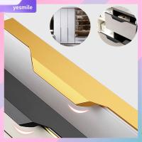 YESMILE หรูหรา ตู้เสื้อผ้า อลูมิเนียมอัลลอยด์ ห้องครัว ตู้ มือจับประตูที่ซ่อนอยู่ ลูกบิดประตู ลิ้นชักดึง