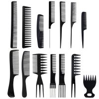 15 Style Black Anti-static Hairdressing Combs Professional Hair Combs Barber Hair Cutting Brush Salon Hair Care Styling Tool
