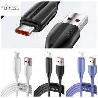 LFYE5L USB C สายข้อมูล USB C 6A 100W ประเภท C 6A 100W สายชาร์จเร็ว USB C 100W สายเคเบิลชนิด C 1เมตร/2เมตรค่ะ ชาร์จโทรศัพท์มือถือได้