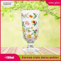 Qualitative96ilid6fg 2ชิ้นขายดีแก้วไวน์สไตล์เกาหลี Goblet ฝรั่งเศสพนมเปญน่ารัก