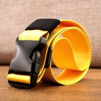 ต้นฉบับ Mens Plastic Buckle Canvas Belt Extended Girls Red Waist Belt No Metal No Iron Passing Security Inspection Automatic Buckle Belt Ms American Style 2023 Genuine