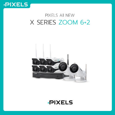 [Free ฮาร์ดดิสก์ HDD 2 TB] PIXELS ALL NEW X SERIES ZOOM 6+2 กล้องวงจรปิดไร้สาย หมุนได้ 180° ซูมไกล 4 เท่า พูดโต้ตอบฟังเสียง ความละเอียดคมชัด 3 ล้านพิกเซล