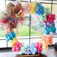 【Affordable variety of balloons】150เซนติเมตรรอบซุ้มลูกโป่งพวงมาลัยผู้ถือลูกโป่งวงกลมยืนบอลลูนพวงหรีดโบว์คริสต์มาสงานแต่งงานงานเลี้ยงวันเกิดพื้นหลัง Deco