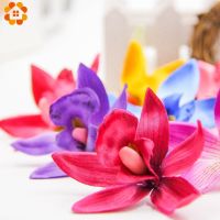 10/20/30PCS Artificial Orchid Silk Flower Head 7.5cm For Home Wedding Decoration DIY Wreath Gift Scrapbooking Craft Fake Flower Artificial Flowers  Pl