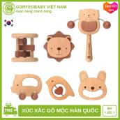 Bộ xúc xắc cho bé bằng gỗ mộc 100% chính hãng Goryeo Baby Hàn Quốc an toàn, phát triển kỹ năng cho bé