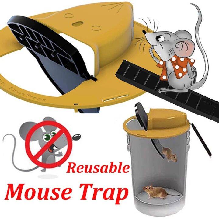 Automatic Mouse Trap Plastic Reusable Smart Flip Slide Bucket Mouse