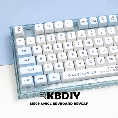 Kbdiy 133คีย์/ชุดน่ารักอะนิเมะ Keycap LDA (คล้าย MDA) โปรไฟล์ตัวครอบปุ่มคีย์บอร์ด PBT สำหรับ DIY เกมคีย์บอร์ดเชิงกลคีย์แคปสวิตช์ MX
