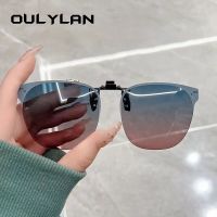 Oulylan Polarized Lens Clip On Sunglasses Men Women Ultra-light Driving Sun Glasses Day and Night Clip On Lens UV400 Goggles Cycling Sunglasses