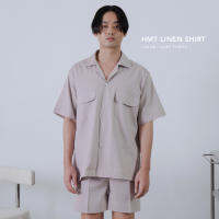 HMT เสื้อเชิ้ตลินิน unisex แขนสั้น สีม่วงอ่อน / Linen shirt - light purple