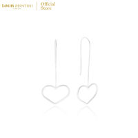 Louis Montini (Jewelry) Sterling Silver 925 Earrings ต่างหูเงินแท้ 92.5% ต่างหูผู้หญิง รูปหัวใจ LJER102