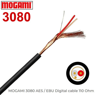 สาย MOGAMI 3080 AES / EBU Digital cable 110 Ohm  made in japan สายสัญญาณตัดแบ่งขายราคาต่อเมตร / ร้าน All Cable