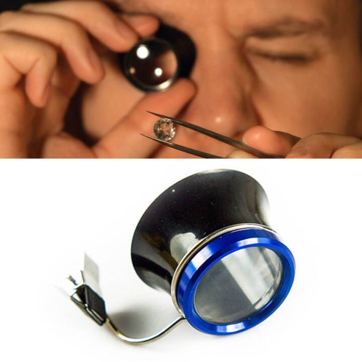 10X Clip On Eyeglass Magnifier Loupes Magnifying Lens Portable Watch