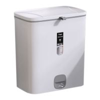 Fnqn Household Wall-Mounted Non-Perforated Sealed Narrow-Shaped Trash Can with Multifunctional Trash Storage Bin