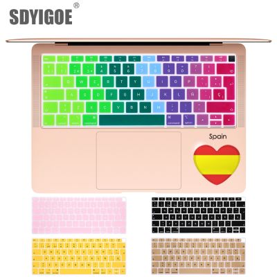 Spain For macbook air 13" A1932 EU Notebook Keyboard Cover Dustproof Film Silicone Laptop Keyboard Protective Film Waterproof Keyboard Accessories