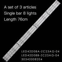 แถบไฟแบ็คไลท์ LED 3ชิ้น/เซ็ตลูกปัดหลอดไฟแอลซีดี30342008204 LED42D08A-ZC23AG-04 N43ลม43V31โคมไฟยาว