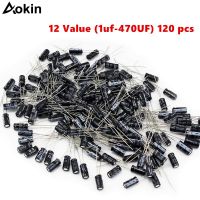 12 value kit 1uF-470uF Electrolytic Capacitor assortment set pack 1UF 2.2UF 3.3UF 4.7UF 10UF 22UF 33UF 47UF 100UF 220UF Electrical Circuitry Parts