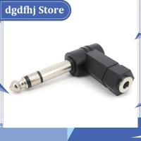 Dgdfhj Shop L Type 3.5mm Female Jack to 6.35mm 6.5 Male Jack Right Angled Cable Converter Connector Plug Headphone Sound Adapter