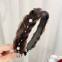 Xiu1Pearl วิกผม Twist Headbands สำหรับผู้หญิงกว้าง Fishbone ids Hairbands Handmade R Head Hoop อุปกรณ์เสริมผมจัดแต่งทรงผม Headwearc12-58