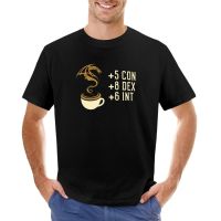 Coffee Stats For Roleplaying And Larping Tabletop Rpg T-Shirt Summer Clothes Custom T Shirts Funny T Shirts For Men