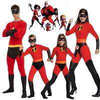 The Incredibles Costume Jack Parr Cosplay Jumpsuit Incredibles Bob Parr Cosplay Adult Kid Bodysuit Mask Suit Halloween Costume