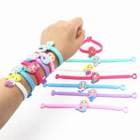 Flamingo Mermaid Party Decoration Rubber Bracelet Baby Shower Hawaii Birthday Party Decorations Kids Wedding Event Party Favors