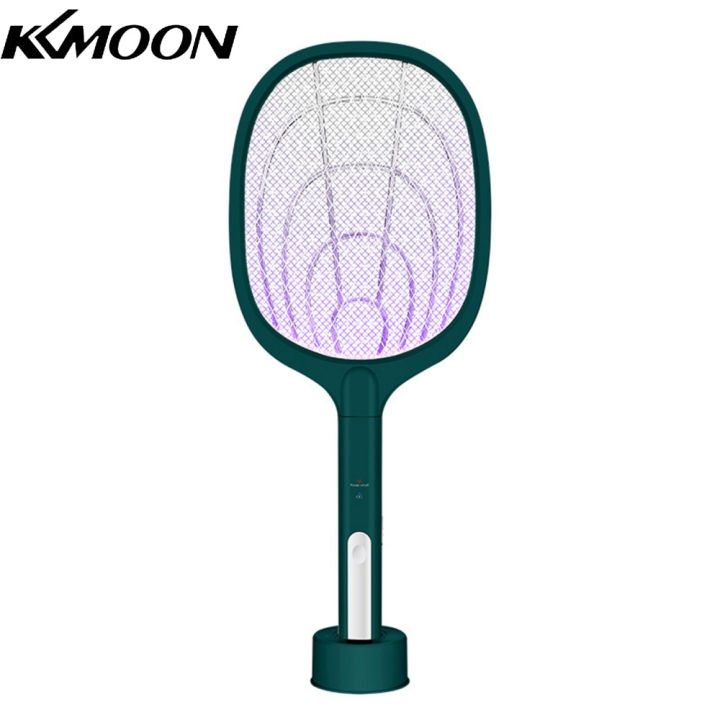 kkmoon-โคมไฟฆ่ายุงอัจฉริยะ-amp-ไม้ตียุงอิเล็กทรอนิกส์2-in-1มือถือไฟฟ้าช็อตยุงผู้ตีแบบชาร์จไฟได้นักฆ่ายุงค้างคาว