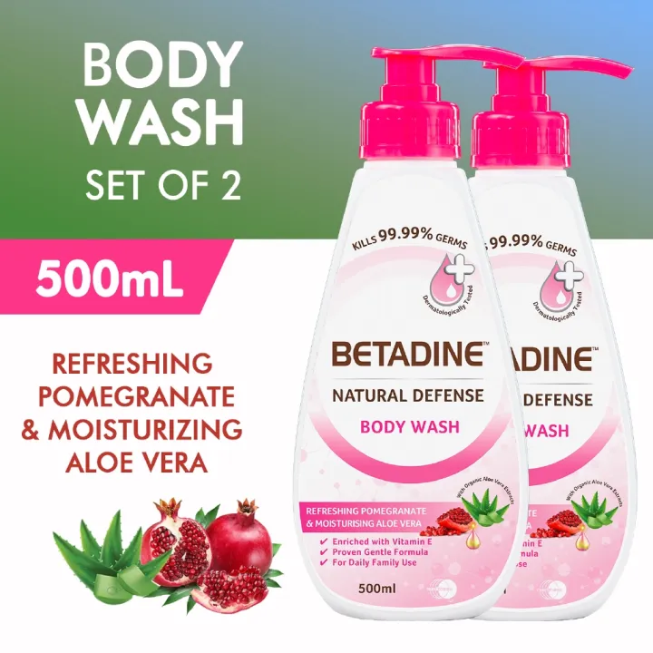 Betadine® Natural Defense Body Wash Pomegranate 500Ml Set Of 2 Lazada PH