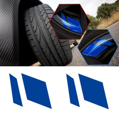 6Pcs Reflective Car Auto SUV Truck Vehicle Wheel Rim Vinyl Sticker Decal Mark Overlay For 16"-21" Exterior Accessories Universal Bumper Stickers Decal