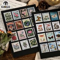 Mr.Paper 6 Designs 46 Pcs/Bag Vintage Retro Style Philatelic Museum Series Creative Hand Account DIY Decoration Stamp Stickers