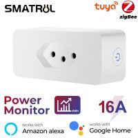 Brazil 16A Tuya Zigbee Socket Plug Outlet with Timer Works